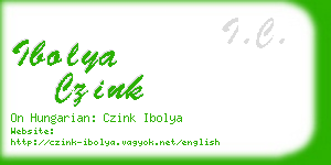 ibolya czink business card